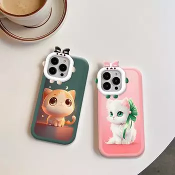 Чехол для телефона с мультяшным котом и линзами монстра, мягкий защитный чехол для телефона Xiaomi Redmi Redmi 10