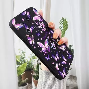 Чехол для телефона с мультяшным красочным узором, квадратный, жидкий, силикон, TPU, полное покрытие камеры, противоударный защитный чехол для Xiaomi Redmi iPhone Xiaomi Poco F3 темно-синий