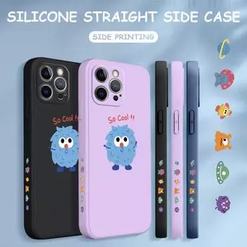 Чехол для телефона с мультяшным красочным узором, квадратный, жидкий, силикон, TPU, полное покрытие камеры, противоударный защитный чехол для Xiaomi Redmi iPhone Redmi Note 7 Pro темно-зеленого