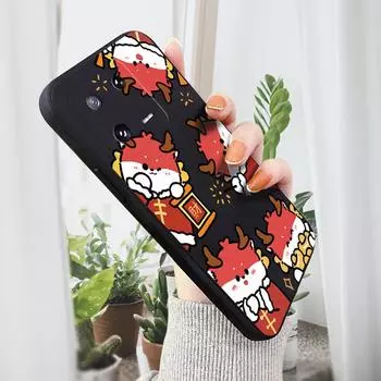 Чехол для телефона с мультяшным красочным узором, квадратный, жидкий, силикон, TPU, полное покрытие камеры, противоударный защитный чехол для Xiaomi Redmi iPhone iPhone SE 2020 белый