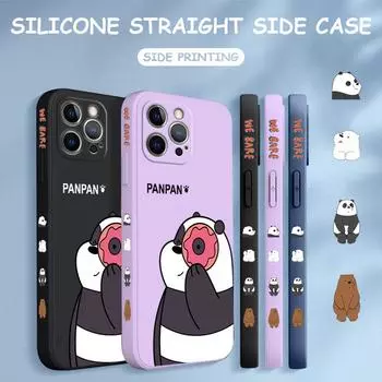 Чехол для телефона с мультяшным красочным узором, квадратный, жидкий, силикон, TPU, полное покрытие камеры, противоударный защитный чехол для Xiaomi Redmi iPhone iPhone 5 темно-синий