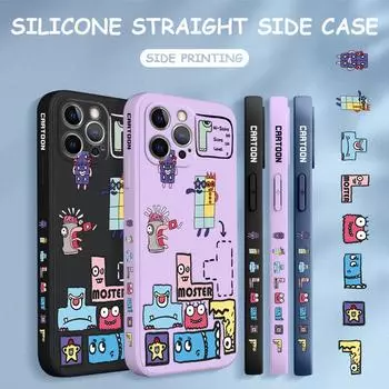 Чехол для телефона с мультяшным красочным узором, квадратный, жидкий, силикон, TPU, полное покрытие камеры, противоударный защитный чехол для Xiaomi Redmi iPhone Redmi K30 Pro чёрный