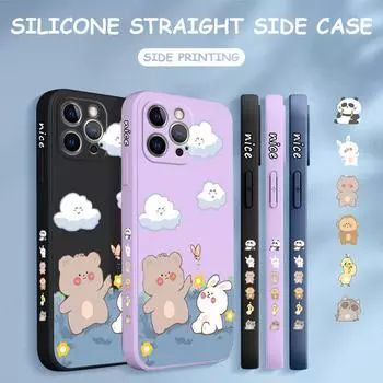 Чехол для телефона с мультяшным красочным узором, квадратный, жидкий, силикон, TPU, полное покрытие камеры, противоударный защитный чехол для Xiaomi Redmi iPhone Redmi K30 Pro Zoom темно-зеленого