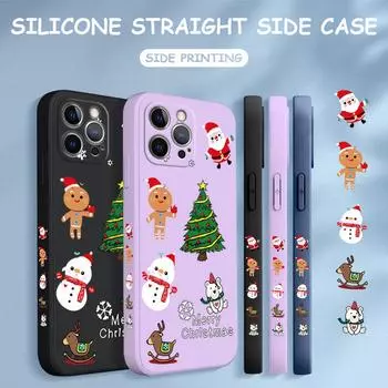 Чехол для телефона с мультяшным красочным узором, квадратный, жидкий, силикон, TPU, полное покрытие камеры, противоударный защитный чехол для Xiaomi Redmi iPhone Xiaomi Poco M5 темно-синий