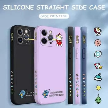 Чехол для телефона с мультяшным красочным узором, квадратный, жидкий, силикон, TPU, полное покрытие камеры, противоударный защитный чехол для Xiaomi Redmi iPhone Redmi 8 темно-зеленого