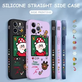 Чехол для телефона с мультяшным красочным узором, квадратный, жидкий, силикон, TPU, полное покрытие камеры, противоударный защитный чехол для Xiaomi Redmi iPhone Redmi Note 11S темно-синий