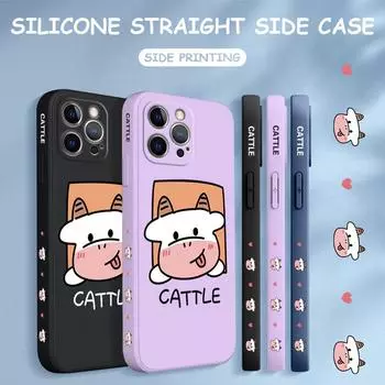 Чехол для телефона с мультяшным красочным узором, квадратный, жидкий, силикон, TPU, полное покрытие камеры, противоударный защитный чехол для Xiaomi Redmi iPhone Redmi A2 темно-синий