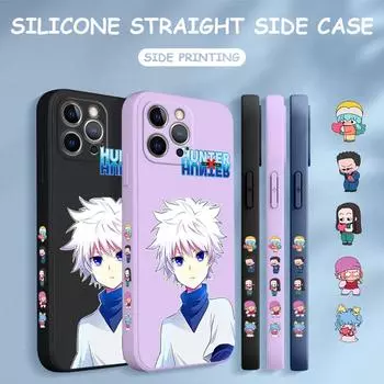 Чехол для телефона с мультяшным красочным узором, квадратный, жидкий, силикон, TPU, полное покрытие камеры, противоударный защитный чехол для Xiaomi Redmi iPhone iPhone 15 Pro Max белый