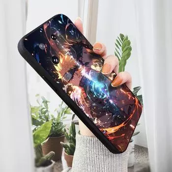 Чехол для телефона с мультяшным красочным узором, квадратный, жидкий, силикон, TPU, полное покрытие камеры, противоударный защитный чехол для Xiaomi Redmi iPhone Xiaomi Poco M5S чёрный