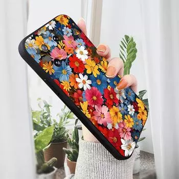 Чехол для телефона с мультяшным красочным узором, квадратный, жидкий, силикон, TPU, полное покрытие камеры, противоударный защитный чехол для Xiaomi Redmi iPhone Redmi 9 белый