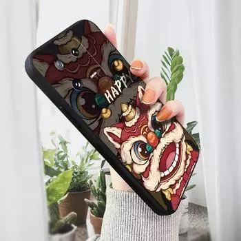 Чехол для телефона с мультяшным красочным узором, квадратный, жидкий, силикон, TPU, полное покрытие камеры, противоударный защитный чехол для Xiaomi Redmi iPhone iPhone 15 Plus темно-синий