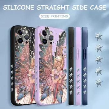 Чехол для телефона с мультяшным красочным узором, квадратный, жидкий, силикон, TPU, полное покрытие камеры, противоударный защитный чехол для Xiaomi Redmi iPhone iPhone 11 Pro Max темно-зеленого