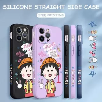 Чехол для телефона с мультяшным красочным узором, квадратный, жидкий, силикон, TPU, полное покрытие камеры, противоударный защитный чехол для Xiaomi Redmi iPhone Redmi Note 9 белый