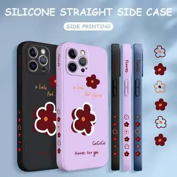 Чехол для телефона с мультяшным красочным узором, квадратный, жидкий, силикон, TPU, полное покрытие камеры, противоударный защитный чехол для Xiaomi Redmi iPhone iPhone 6S темно-зеленого