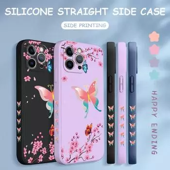 Чехол для телефона с мультяшным красочным узором, квадратный, жидкий, силикон, TPU, полное покрытие камеры, противоударный защитный чехол для Xiaomi Redmi iPhone Redmi Note 11R 5G темно-синий