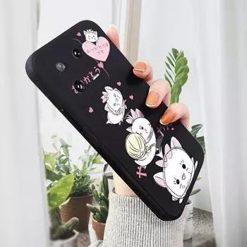 Чехол для телефона с мультяшным красочным узором, квадратный, жидкий, силикон, TPU, полное покрытие камеры, противоударный защитный чехол для Xiaomi Redmi iPhone Xiaomi 11T Pro темно-зеленого