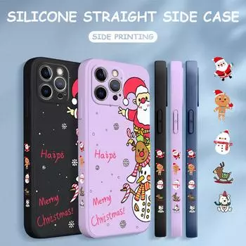 Чехол для телефона с мультяшным красочным узором, квадратный, жидкий, силикон, TPU, полное покрытие камеры, противоударный защитный чехол для Xiaomi Redmi iPhone Redmi 9T белый