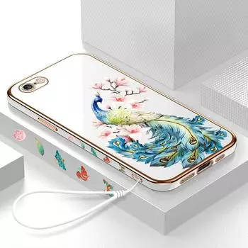 Чехол для телефона с мультяшным павлиньим покрытием для iPhone 11 13 15 Samsung Galaxy A52 Xiaomi Redmi 12C Note 10 Pro Oneplus Мягкие чехлы для смартфонов iPhone 11 Pro Max ярко-зеленый