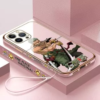 Чехол для телефона с мультяшным покрытием Zoro для iPhone 11, 13, 15, Samsung Galaxy A52, Xiaomi Redmi 12C Note 10 Pro, Oneplus, мягкие чехлы для смартфона iPhone 11 Pro Max ярко-зеленый