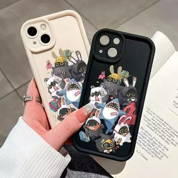 Чехол для телефона с мультяшным рисунком для iPhone Samsung Galaxy Xiaomi Redmi POCO HUAWEI Honor, противоударный резиновый мягкий гибкий чехол iPhone 13 Pro