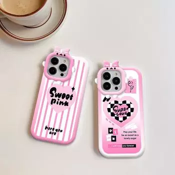 Чехол для телефона с мультяшным сердечком и рисунком монстра, мягкий защитный чехол для телефона с линзами монстра для OPPO Realme OPPO A15