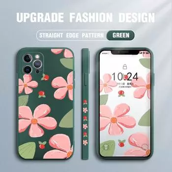 Чехол для телефона с мультяшными розовыми цветами и лепестками для Redmi Xiaomi POCO Note 10 Pro 9 9A 9T 10C 8 7 11 Lite 5G X3 M3, мягкий защитный чехол с квадратным краем Redmi 8 чёрный