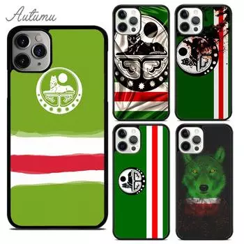Чехол для телефона с национальным флагом «Чеченский волк» для iPhone 11 12 13 14 Pro Max mini XR XS SE 2020 6S 7 8 Plus Samsung Galaxy S21 S22 iPhone 6plus