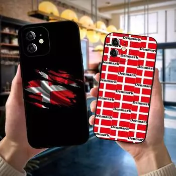 Чехол для телефона с национальным флагом Дании для Apple Iphone 14 Pro 13 Mini 11 12 Max Xr X Xs 6 6s 7 8 Plus противоударная задняя крышка iPhone6 6s