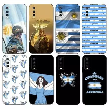 Чехол для телефона с национальным флагом Аргентины для VIVO Y31 IQOO U5 U5x 9 V21e V23 Y31s Y73 X60 X70 X80 Y33s Y21 Y76 Y15s T1 Pro Plus VIVOY76 5G
