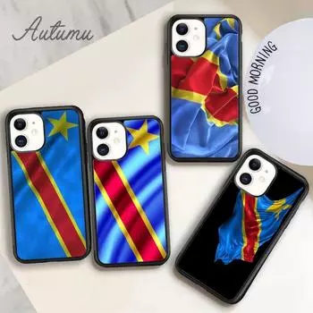 Чехол для телефона с национальным флагом Демократической Республики Конго для iPhone 11 12 13 14 Pro Max mini XR XS SE 2020 6S 7 8 Plus Galaxy S21 S22 iPhone 6plus