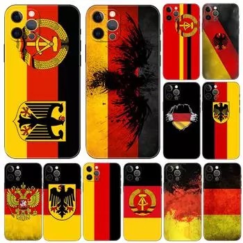 Чехол для телефона с немецким флагом для iphone 5 5S se 6 6s 7 8 plus x 10 XR XS 11 12 13 mini pro MAX, черная задняя крышка из ТПУ iphone 5 5S SE 2016