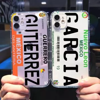 Чехол для телефона с номерным знаком Мехико SONORA для iphone 13 12 11 8 7 plus mini x xs xr pro max, прозрачный мягкий iphone 12mini