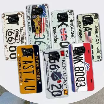 Чехол для телефона с номерным знаком в стиле ретро для Xiaomi Poco X3 GT X4 NFC M4 Pro M3 M2 F3 F2 F1 Mi Note 10 A3 A2 Lite A1 CC9E Fundas Xiaomi Poco X3