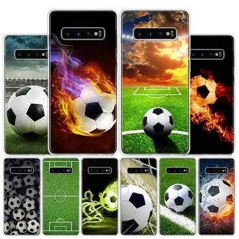Чехол для телефона с огненным футбольным мячом для Samsung Galaxy S10 Plus S20 FE S21 S22 Ultra S10E S9 S8 + S7 Edge J4 Samsung S10