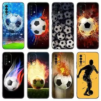 Чехол для телефона с огненным футбольным мячом для Xiaomi Redmi 7 7A 8A 9i 9A 9C 10 10A 10C K20 Note 5 6 Mi 8 9 9T Pro A2 Lite A3 6X Mix 3 Xiaomi Mi Mix 3