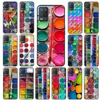 Чехол для телефона с палитрой красок для OPPO Realme GT 2 Pro X2 Pro XT C25S 8 7 6 Pro 6i GT Master C3 C21 C21Y C11 X3 SuperZoom Realme 6 Pro