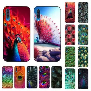 Чехол для телефона с павлиньими перьями для Samsung A 10 11 12 13 20 21 22 30 31 32 40 51 52 53 70 71 72 73 91 13 shell Samsung A12