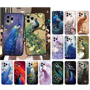 Чехол для телефона с павлином для iPhone Samsung Galaxy Redmi Xiaomi Oppo OnePlus Note SA 7 8 9 10 11 12 13 14 20 21 22 23 53 54 Pro Max Plus Ultra TPU Soft iPhone 6 or 6S