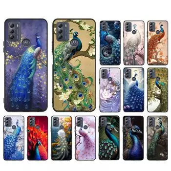 Чехол для телефона с павлином для Moto G84 G22 G32 G42 G52 G62 G53 G72 G60 G60S G100 G10 G20 G30 G13 G50 G 5G G Pure Moto G50