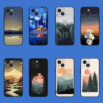 Чехол для телефона с пейзажем для iPhone Samsung Galaxy Redmi Xiaomi Oppo OnePlus Note SA 7 8 9 10 11 12 13 14 20 21 22 23 53 54 Pro Max Plus Ultra TPU Soft iPhone 6 or 6S