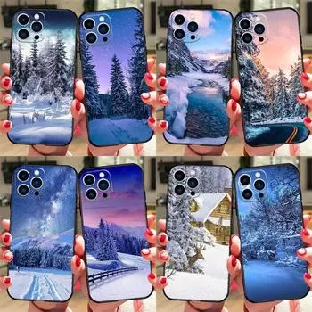 Чехол для телефона с пейзажным светом и снегом для iPhone Samsung Galaxy Redmi Xiaomi Oppo OnePlus Note SA 7 8 9 10 11 12 13 14 20 21 22 23 53 54 Pro Max Plus Ultra iPhone 6 or 6S