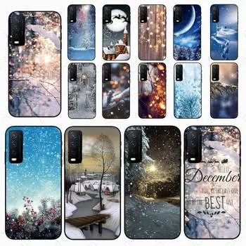 Чехол для телефона с пейзажным зимним светом и снегом для vivo Y31 Y30 Y33S Y11S Y12S Y17 Y20S Y21S Y1S Y53S Y15 Y19 Y91C V23 5G, чехол VIVO Y1S