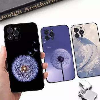 Чехол для телефона с перьями одуванчика для iPhone 14 11 12 13 Mini Pro Max 8 7 6 6S Plus X SE 2020 XR XS Funda Case 6plus or 6s plus