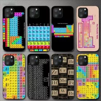 Чехол для телефона с периодической таблицей химического колледжа для Iphone 11 12 Mini 13 14 Pro Xs Max X 8 7 6s Plus 5 Se Xr Shell iPhone8plus
