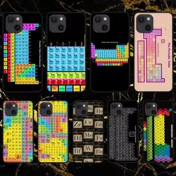 Чехол для телефона с периодической таблицей химического колледжа для iPhone 11 12 Mini 13 14 Pro XS Max X 8 7 6s Plus 5 SE XR Shell iPhone12