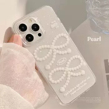 Чехол для телефона с перламутровым бантом 15promax