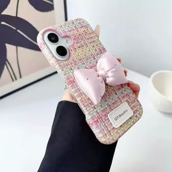 Чехол для телефона с плетеным узором в виде 3D-банта, подходящий для iPhone 11/12/13/14/15/16/PRO/PROMAX/PLUS iPhone11
