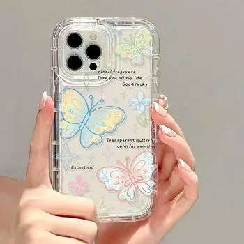 Чехол для телефона с подушкой безопасности для iPhone 11 13 16 Pro Max iPhone 14 15 12 13 Pro Max 16 Plus 7 8 Plus Samsung S24 FE A55 A05S A54 A06 S22 A15 S23 A12 A22 A52S A34 Samsung S23 FE чистый