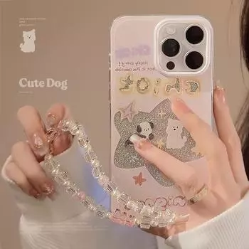 Чехол для телефона с полой звездой и собакой на 11/12/13/14/15 15promax