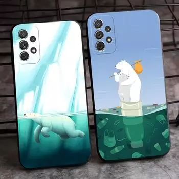 Чехол для телефона с полярным медведем для Samsung Galaxy S20 S21 S22 S30 S7 S10 S8 S9 S6 Pro Plus Edge Ultra Fe, противоударный чехол SamsungS6